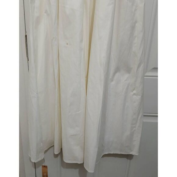 Reformation women small Bennie square neck long maxi ivory cream milk maid dress - Picture 6 of 11